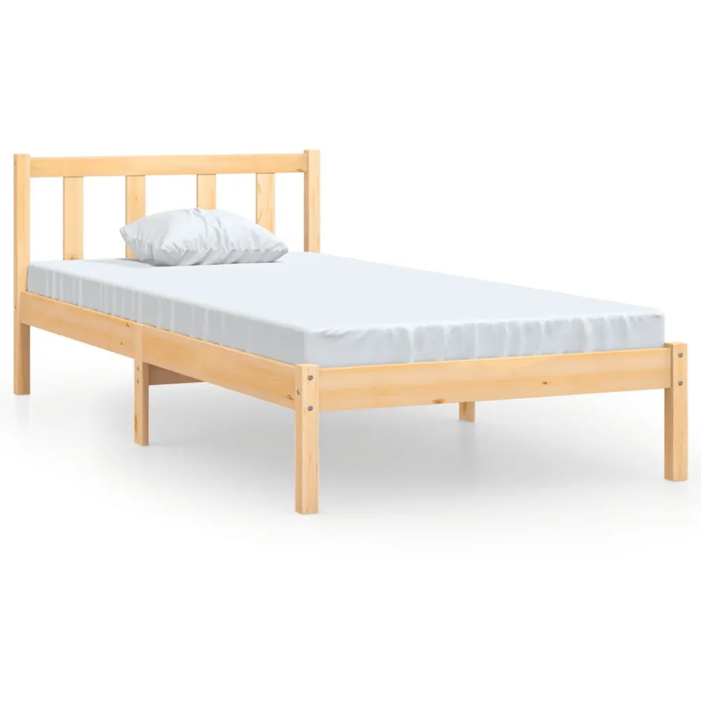 Estrutura de cama solteiro 90x190 cm pinho maciço