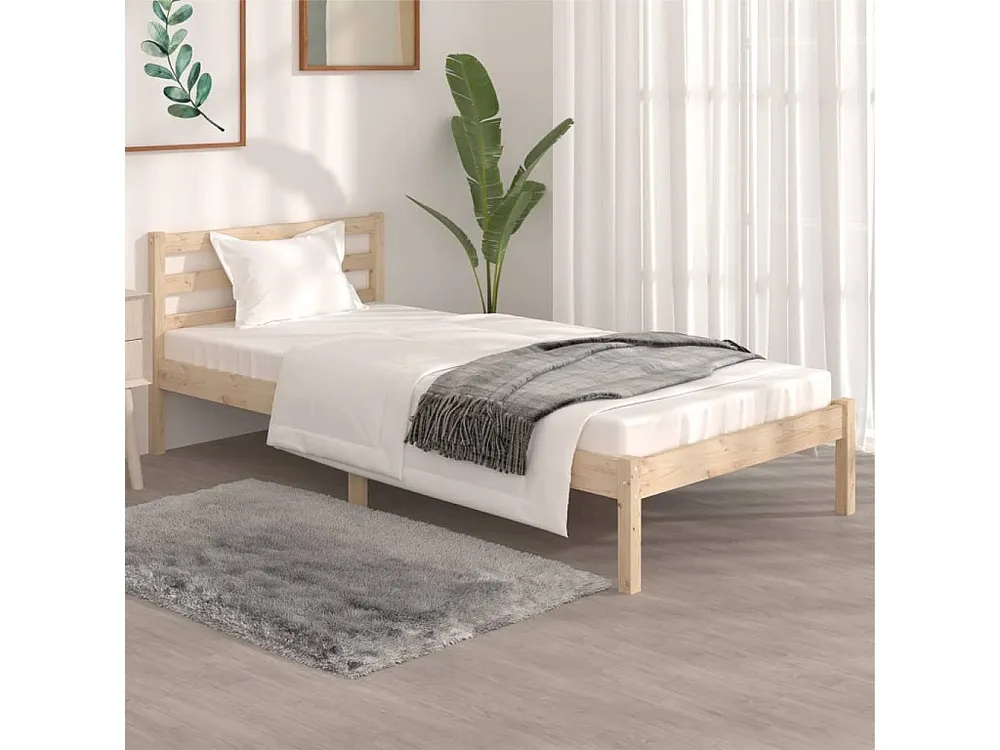 Estrutura de cama solteiro 90x190 cm pinho maciço