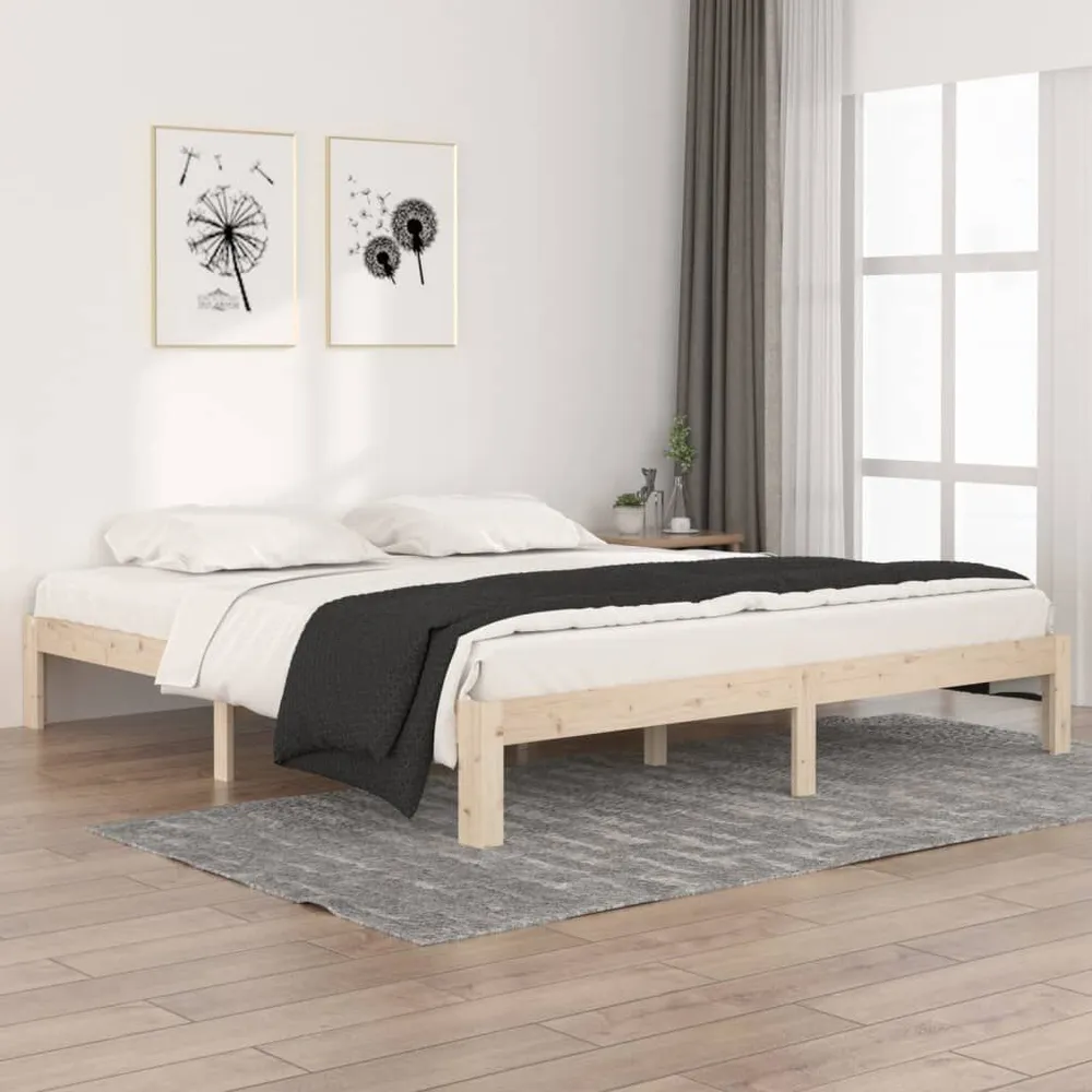 Estrutura de cama super king 180x200 cm madeira maciç