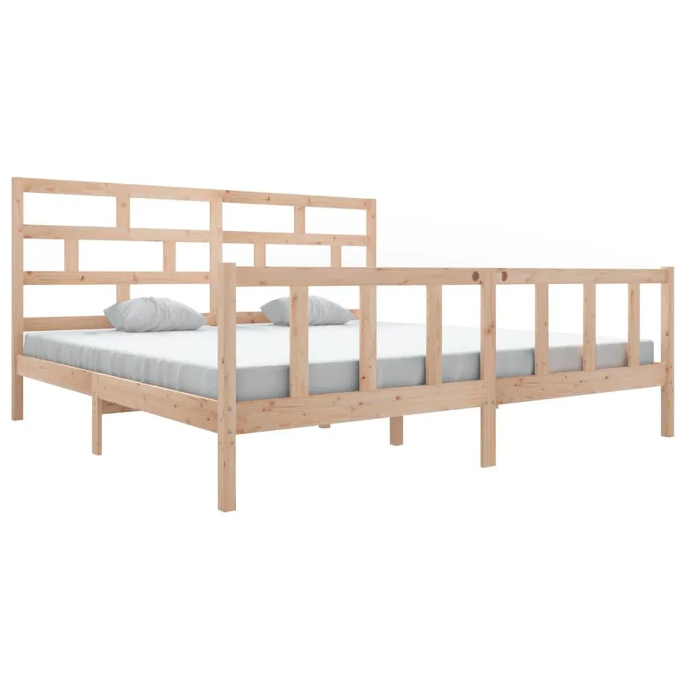 Estrutura de cama super king 180x200 cm pinho maciço