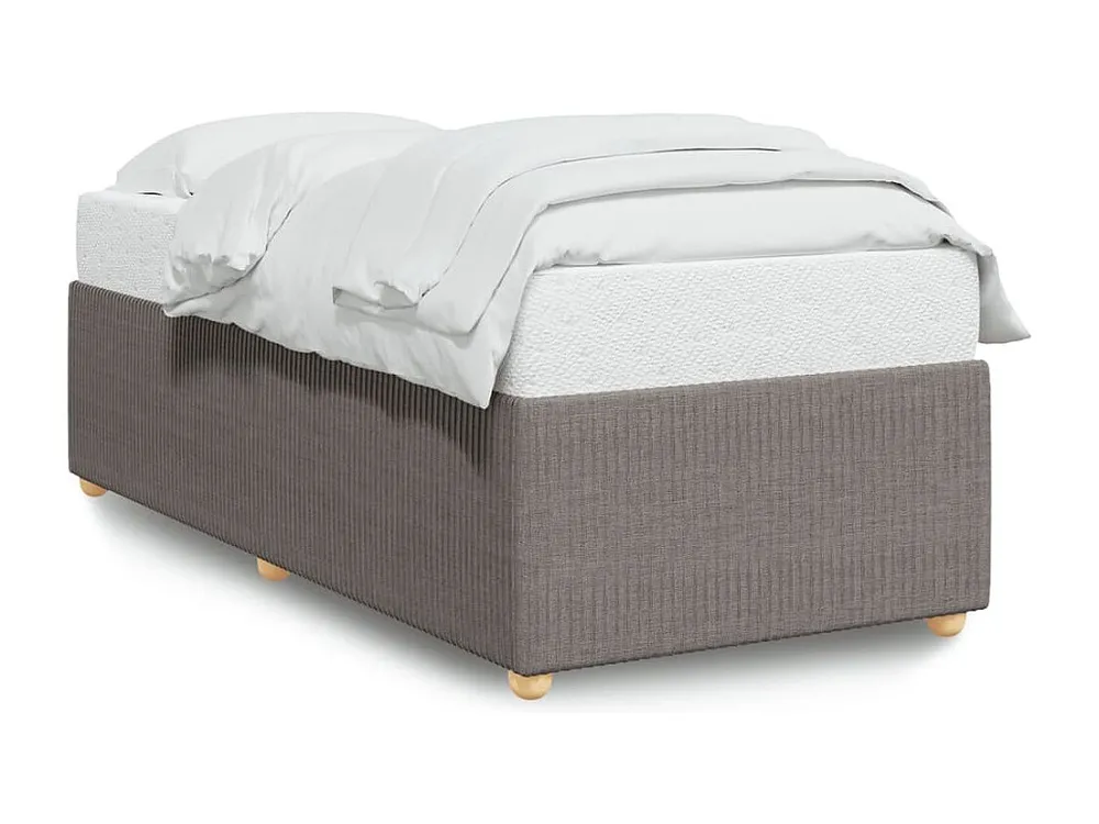 Estrutura de cama em tecido 80x200 cm cinzento-acastanhado