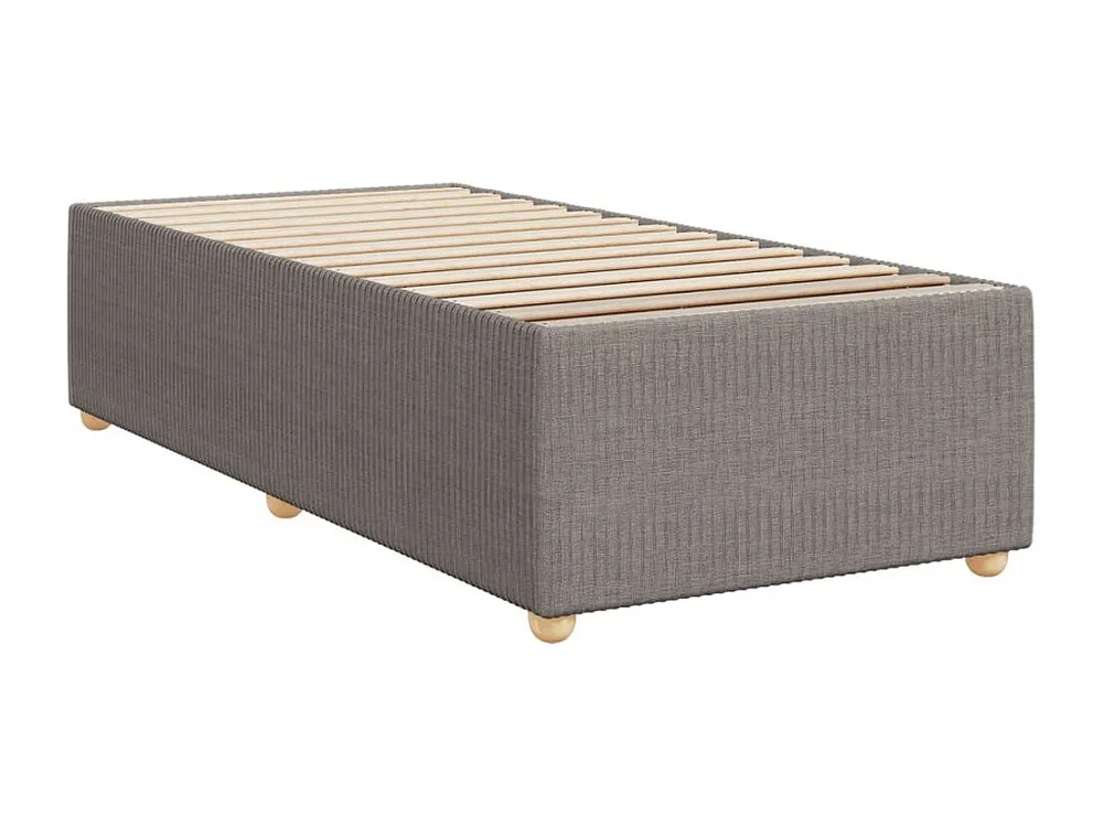 Estrutura de cama em tecido 80x200 cm cinzento-acastanhado