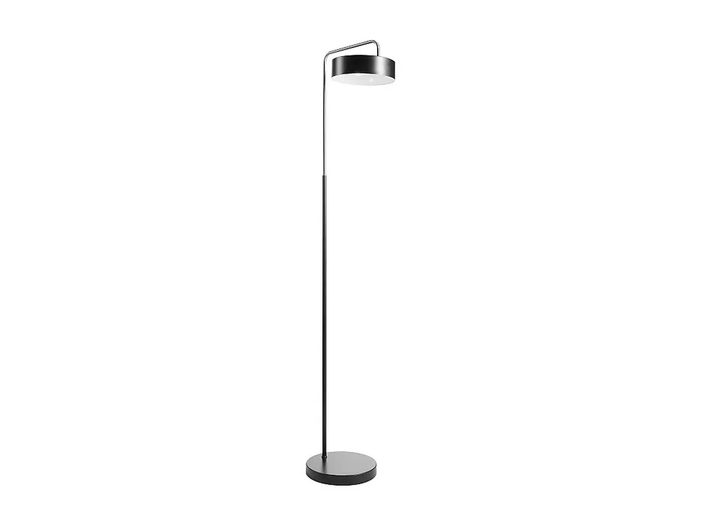 Candeeiro de pé estilo vintage em metal 154 cm de altura preto e dourado - OTILIE OZAIA
