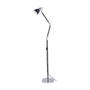 Candeeiro de Chão Jerona, Violeta, Cromado, 27,5x27,5x180 cm, EPIKASA