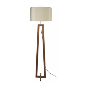 Candeeiro de Pé TOSEL IDUN tecido tripé branco D45 x H161 cm