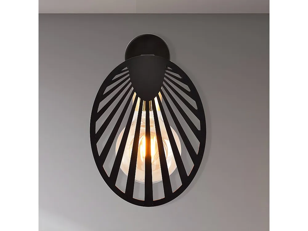 Candeeiro de Parede Talia, Preto, 16x23,5x11 cm, EPIKASA