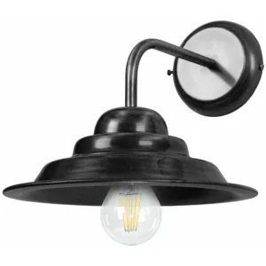 Aplique TOSEL ANVERS metal braço antracite D33 x H50 cm