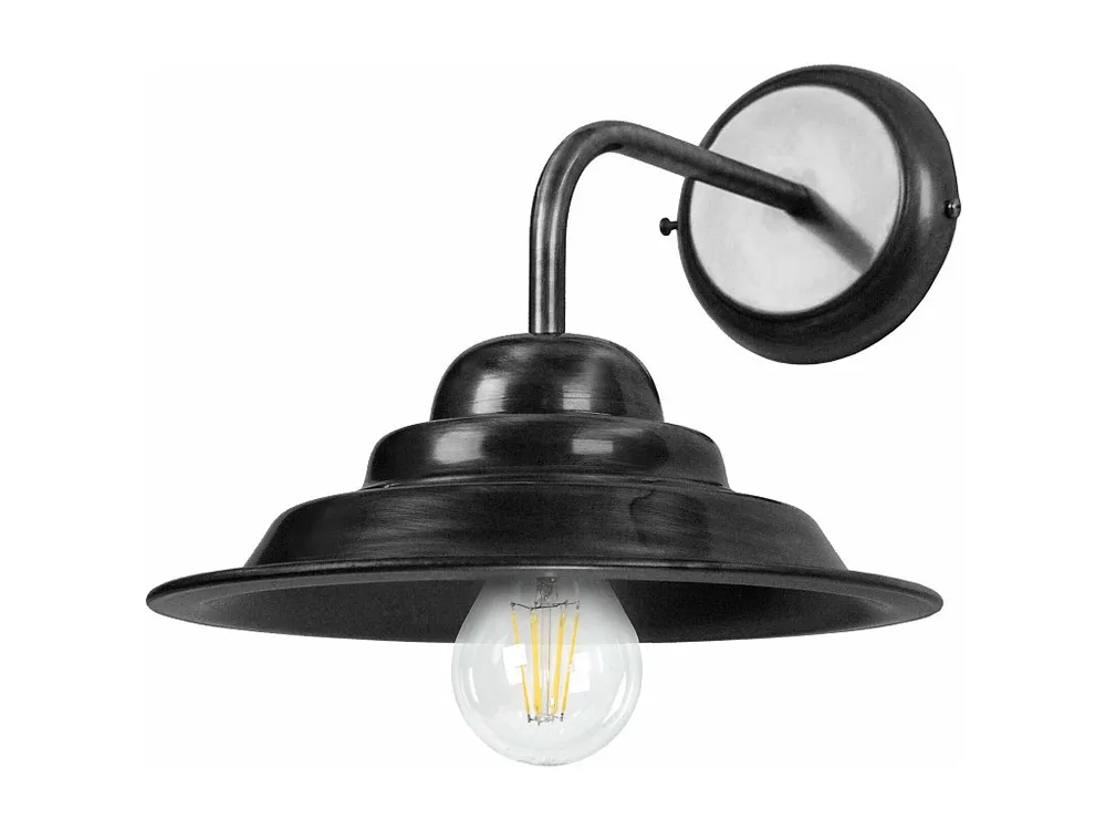 Aplique TOSEL ANVERS metal braço antracite D33 x H50 cm
