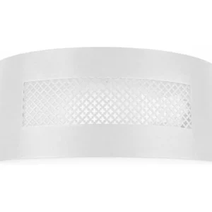 Aplique TOSEL GRILLAGE metal meio cilindro branco D29,5 x H12,5 cm