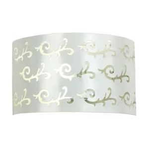 Aplique TOSEL LYS metal meio cilindro marfim D26 x H10 cm