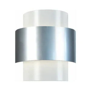 Aplique TOSEL SESSANTA metal meio cilindro cinza D17,5 x H11 cm