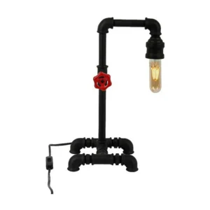 Candeeiro de Mesa Gorizia, Preto, Vermelho, 19 x 26 x 39 cm, EPIKASA
