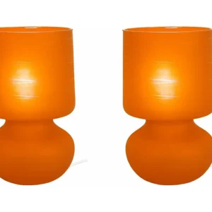 Abajur TOSEL CARAFE BOULES LT2 tecido garrafa claro D20 x H34 cm
