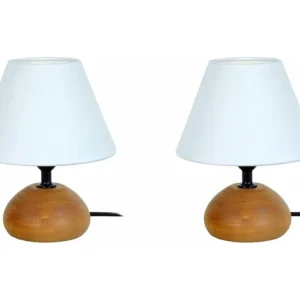 Abajur TOSEL KOLI LT2 tecido meio cilindro castanho D22 x H31 cm