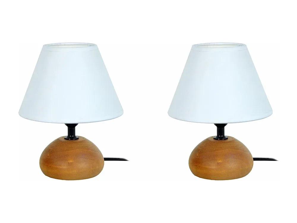 Abajur TOSEL KOLI LT2 tecido meio cilindro castanho D22 x H31 cm