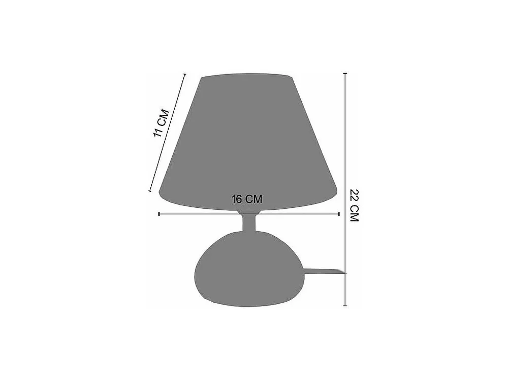 Abajur TOSEL KOLI LT2 tecido meio cilindro castanho D22 x H31 cm