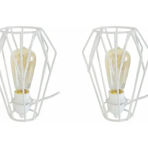 Abajur TOSEL MIKELLI LT2 tecido coluna cru D22 x H50 cm