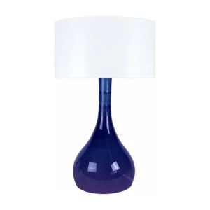 Abajur TOSEL NENNA tecido cônico roxo D35 x H47 cm