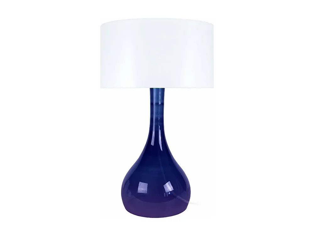 Abajur TOSEL NENNA tecido cônico roxo D35 x H47 cm