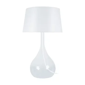 Abajur TOSEL OLYMPIA metal geométrico branco D25 x H28,5 cm