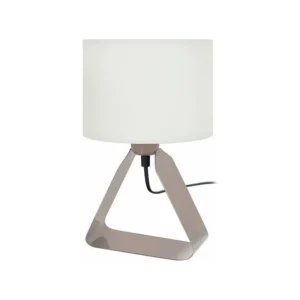 Abajur TOSEL PISTACHE tecido certo branco D25 x H53 cm