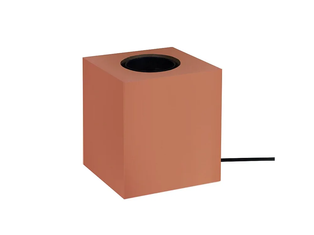 Base da lâmpada TOSEL CUBE madeira quadrado castanho D8 x H10,5 cm