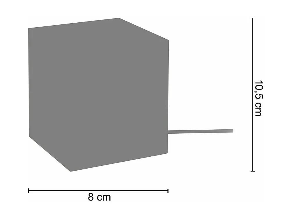 Base da lâmpada TOSEL CUBE madeira quadrado castanho D8 x H10,5 cm