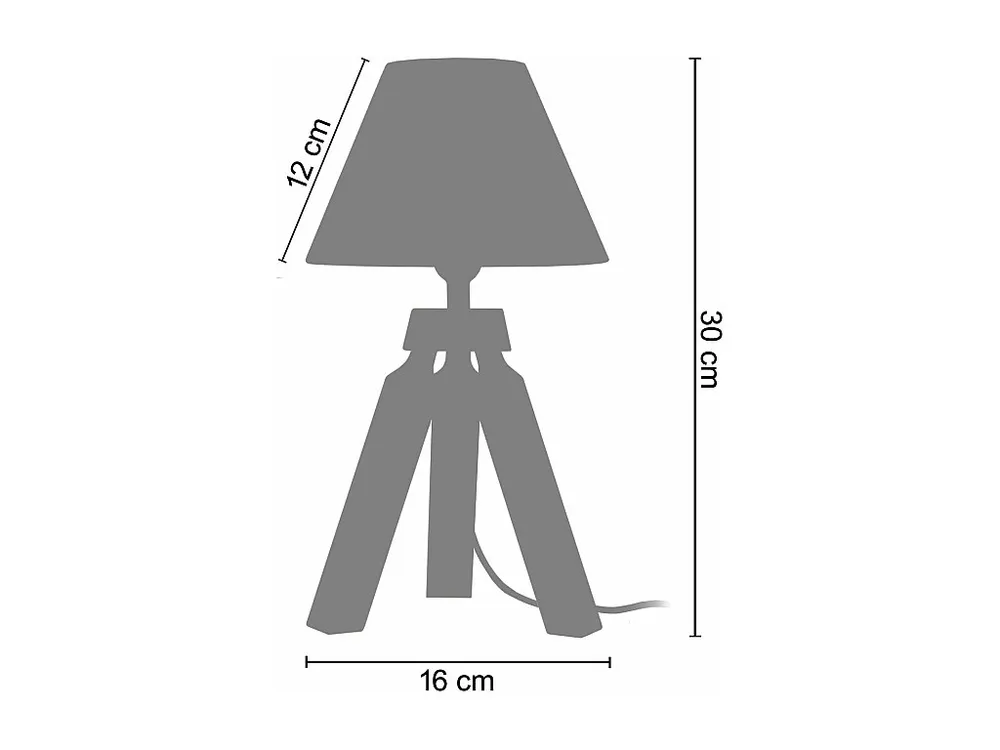 Candeeiro de mesa TOSEL ABERDEEN tecido coluna D25 x H41 cm