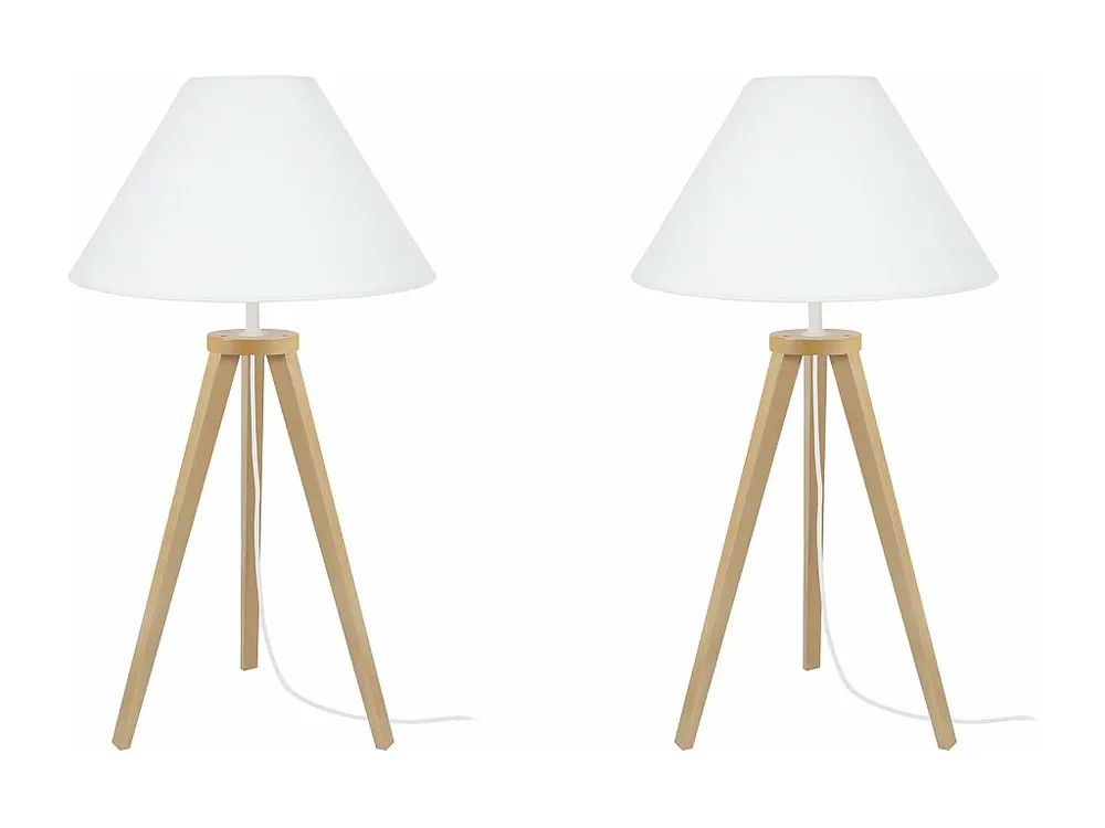 Candeeiro de mesa TOSEL HOD B LT2 tecido coluna cônico D30 x H56 cm