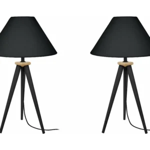 Candeeiro de mesa TOSEL HOD B LT2 tecido coluna cone D30 x H56 cm