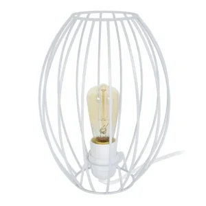 Candeeiro de mesa TOSEL OCTAÈDRE 20 metal geométrico cinza D20 x H30 cm