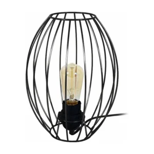 Candeeiro de mesa TOSEL SQUARE metal geométrico branco D35 x H37 cm