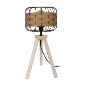 Candeeiro de sala TOSEL HELSINKI tecido geométrico claro D40 x H54 cm