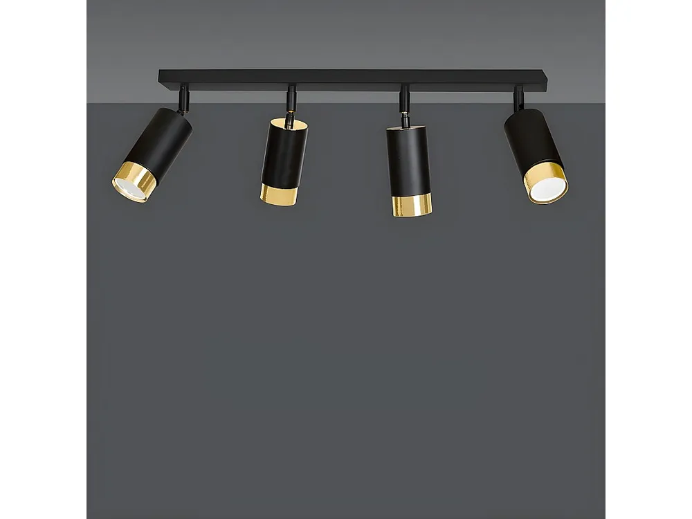 Candeeiro de Teto Hiro, Preto, 60x19x6 cm, EPIKASA