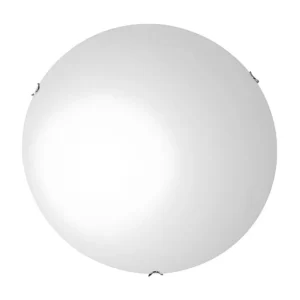 Lâmpada de Tecto Alaska, Crómio, Branco, 40x40x11 cm, EPIKASA