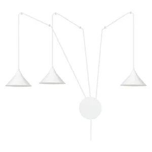 Candeeiro Suspenso Abramo, Branco, 400x400x60 cm, EPIKASA