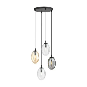 Candeeiro Suspenso Astral, Preto, 40x100x40 cm, EPIKASA