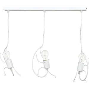 Candeeiro Suspenso Bobi, Branco, 65x60x14 cm, EPIKASA