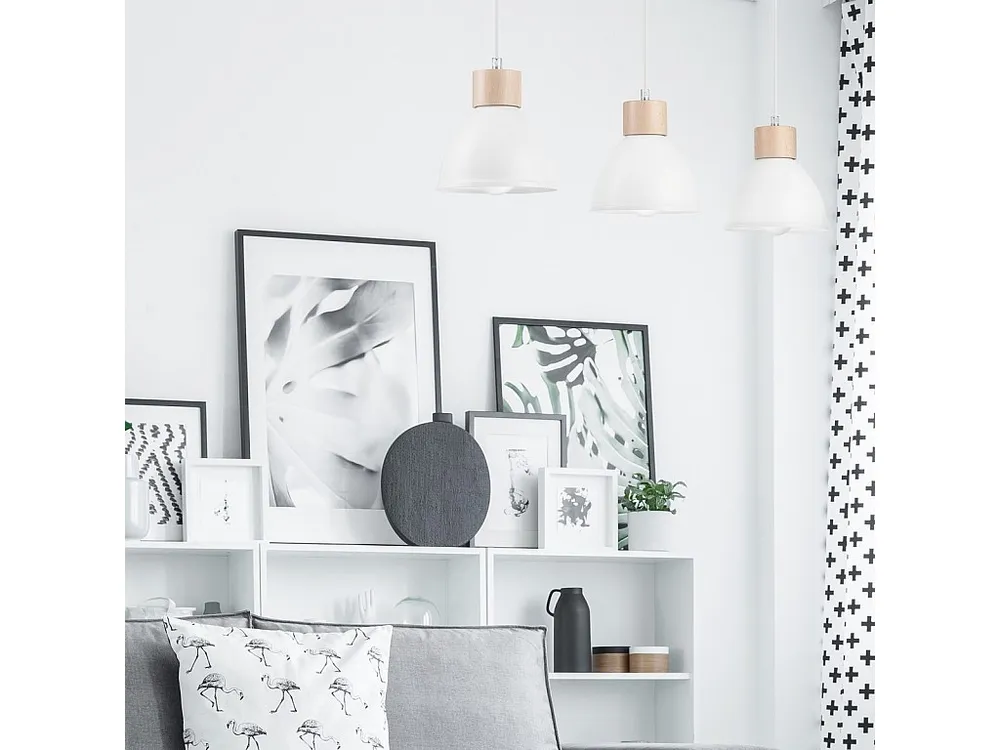 Candeeiro Suspenso Nico, Branco, 80x70x15 cm, EPIKASA