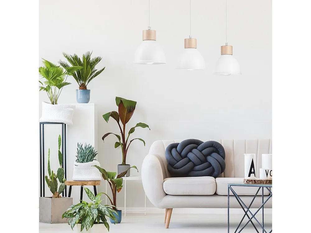 Candeeiro Suspenso Nico, Branco, 80x70x15 cm, EPIKASA