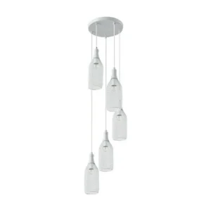 Lâmpada de Suspensão Barla, Branco, 36x36x135 cm, EPIKASA