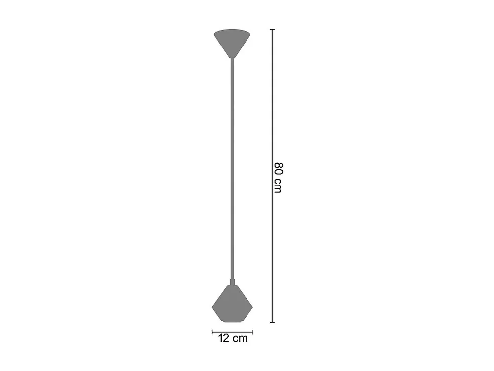 Pendel TOSEL PENDEL DAI madeira cônico cinza D12 x H80 cm