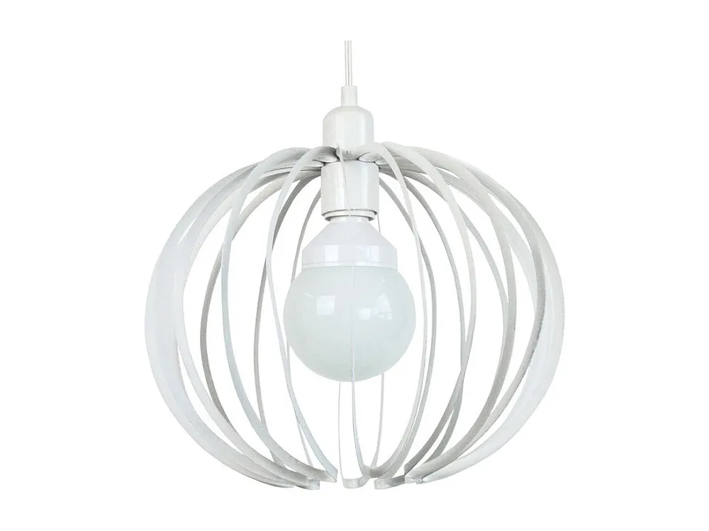 Suspensão TOSEL AFONSO metal globo branco D25 x H85 cm