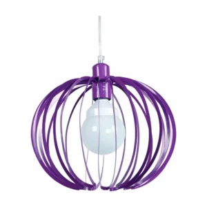 Suspensão TOSEL AFONSO metal globo roxo D25 x H85 cm