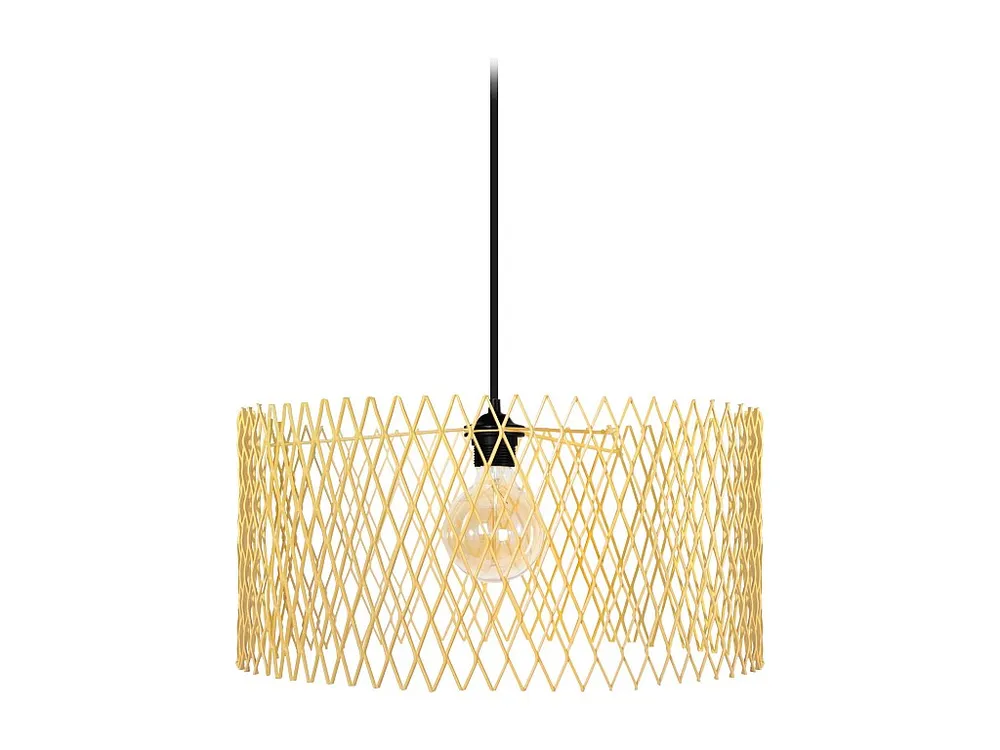 Suspensão TOSEL ASTER metal cilindro amarelo escuro D45 x H84 cm