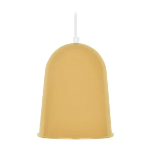 Suspensão TOSEL BALLE ROULÉ metal cúpula amarelo D21 x H84 cm