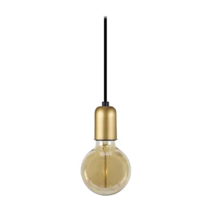 Suspensão TOSEL BAO lâmpada decorativa cilindro Dourado D9,5 x H80 cm