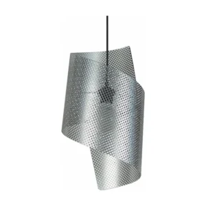 Suspensão TOSEL BOUCLE LACY metal geométrico cinza D25 x H110 cm