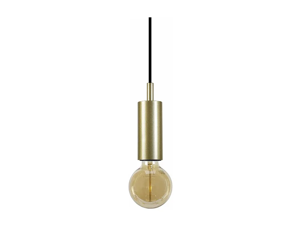 Suspensão TOSEL CAI lâmpada decorativa cilindro Dourado D9,5 x H80 cm