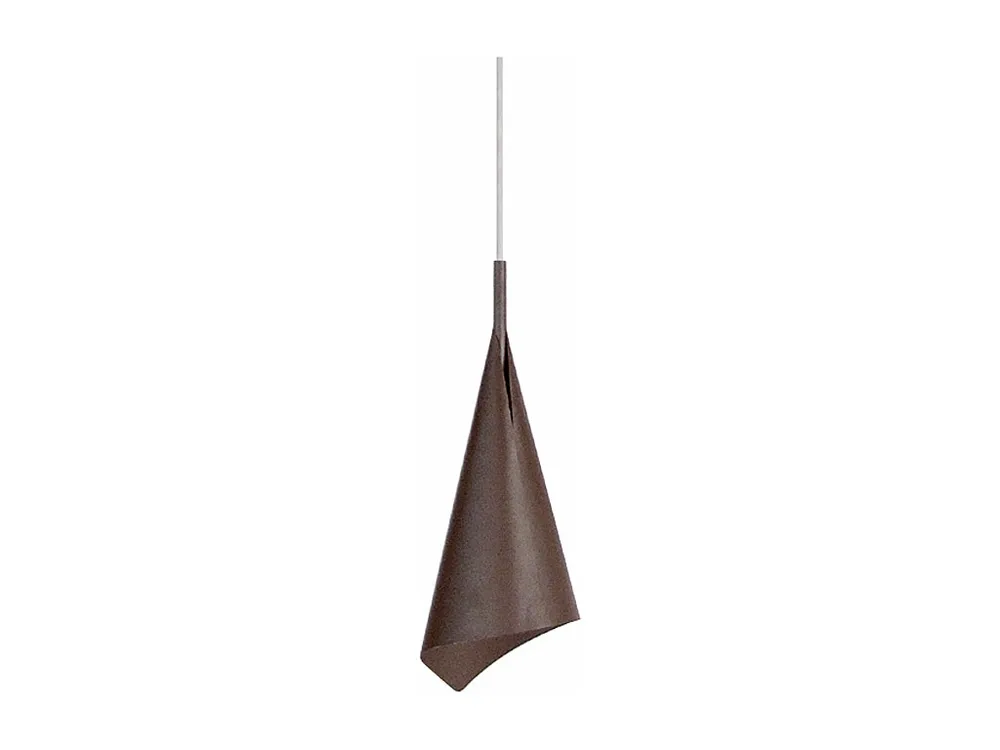 Suspensão TOSEL CHÂTAIGNIER metal cônico castanho D14,5 x H95 cm